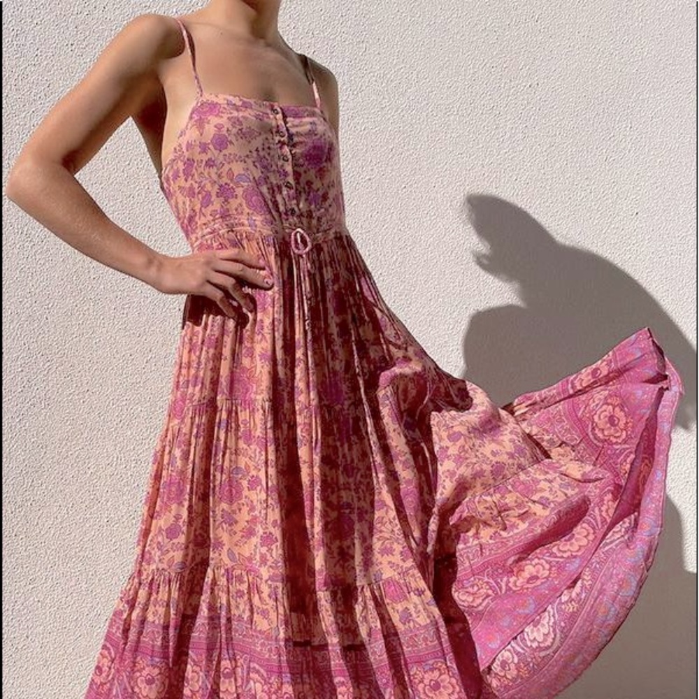 Spell Folk Song Strappy Sundress Blossom XXS